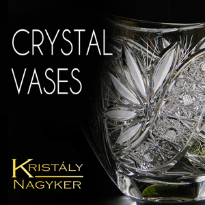 Crystal vases from Black Crystal Ajka