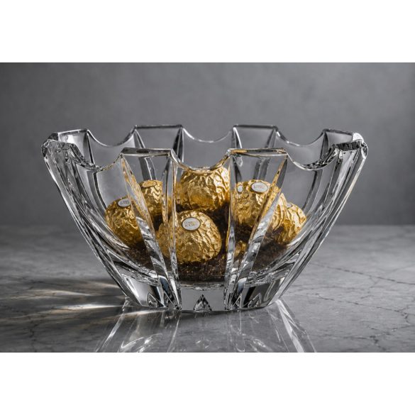 Modern * Lead crystal Oval bowl 21 cm (15018)