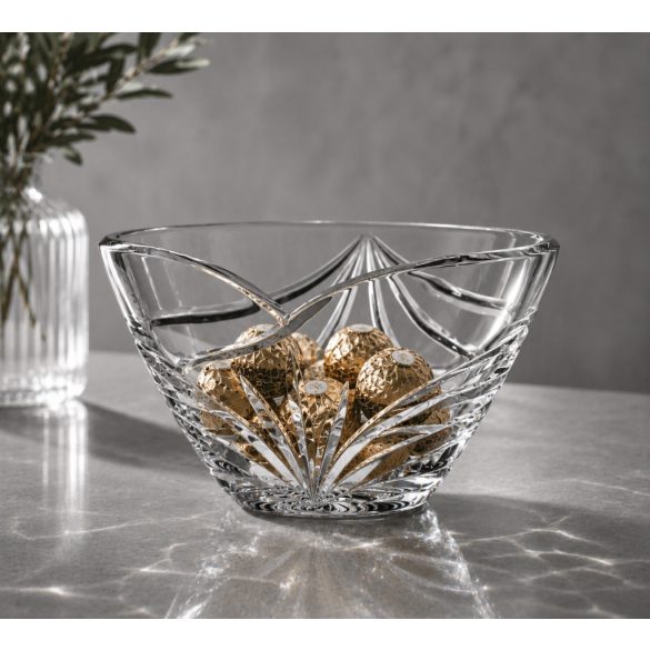 Modern * Lead crystal Oval bowl 21 cm (15118)