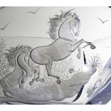 Other Goods * Crystal Horse bowl 25 cm (Sze16416)