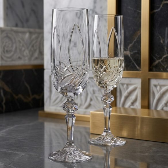 Viola * Crystal Champagne flute glass 180 ml (M17297)