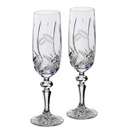   Viola * Crystal Crystal champagne set for wedding (2 pcs) (MGyű17298)