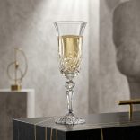 Viola * Crystal Champagne flute glass 150 ml (L17907)