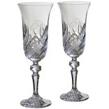 Fire * Crystal Crystal Champagne flute set for wedding (2 pcs) (LGyű18698)